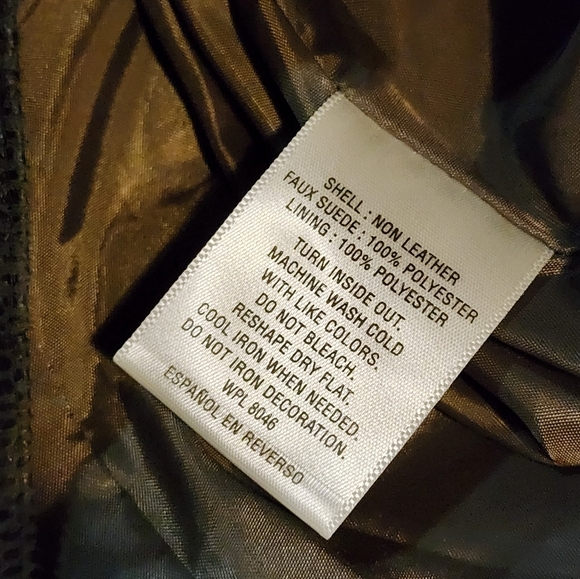 JM Collection Faux Leather Snakeskin Moto Jacket Gray Metallic Size 10 - Picture 8 of 8